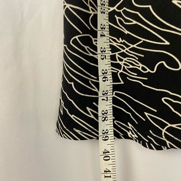 Vintage Designer Chetta B Black & White Dress Knee Length Mini Short Sleeve - Picture 5 of 10